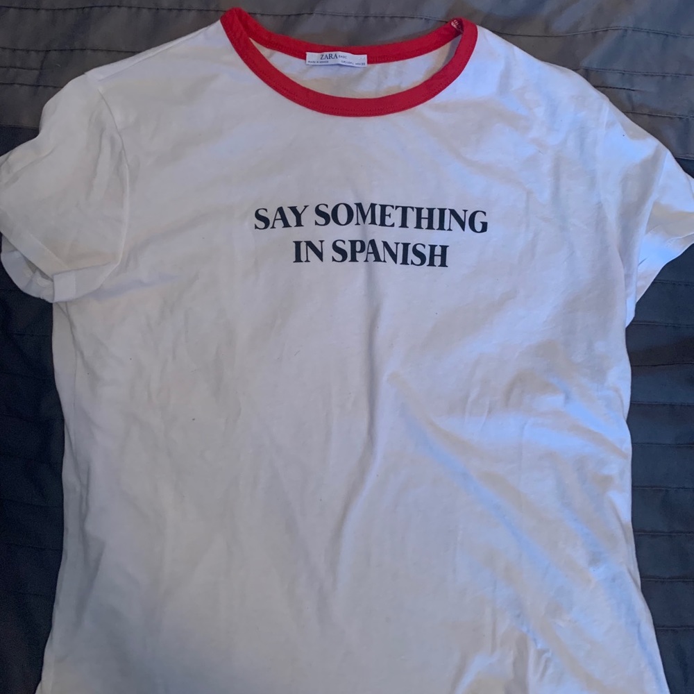Zara Slogan Shirt